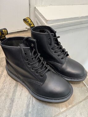 Dr. Martens Black Leather Combat Boots